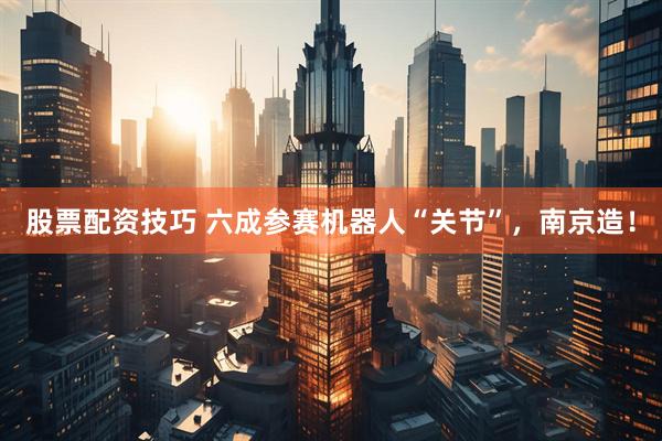 股票配资技巧 六成参赛机器人“关节”，南京造！