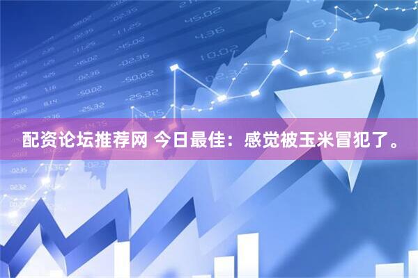 配资论坛推荐网 今日最佳：感觉被玉米冒犯了。